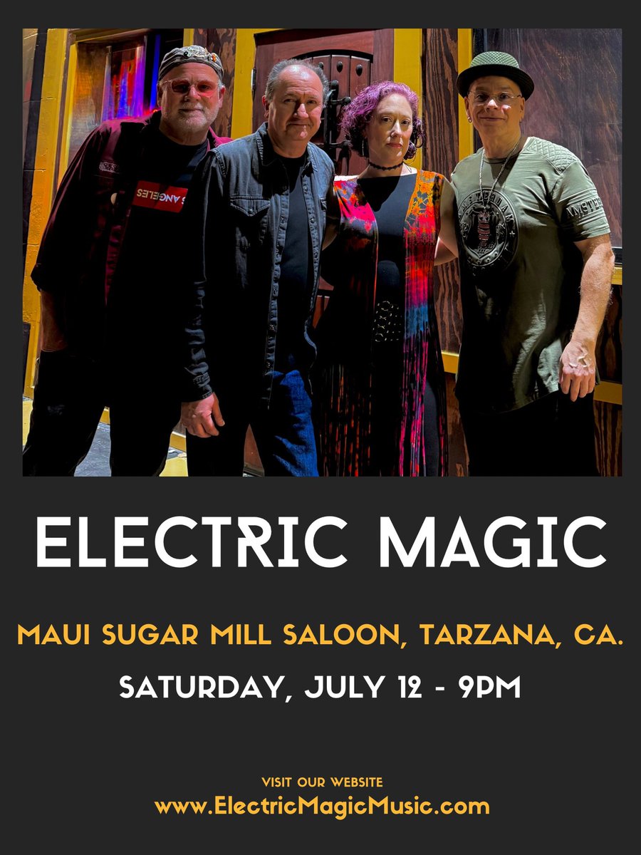 TheElectricMag1's tweet photo. Upcoming performance:
Saturday, July 12, 2025 • 9pm showtime. https://t.co/mNnbdSqm19