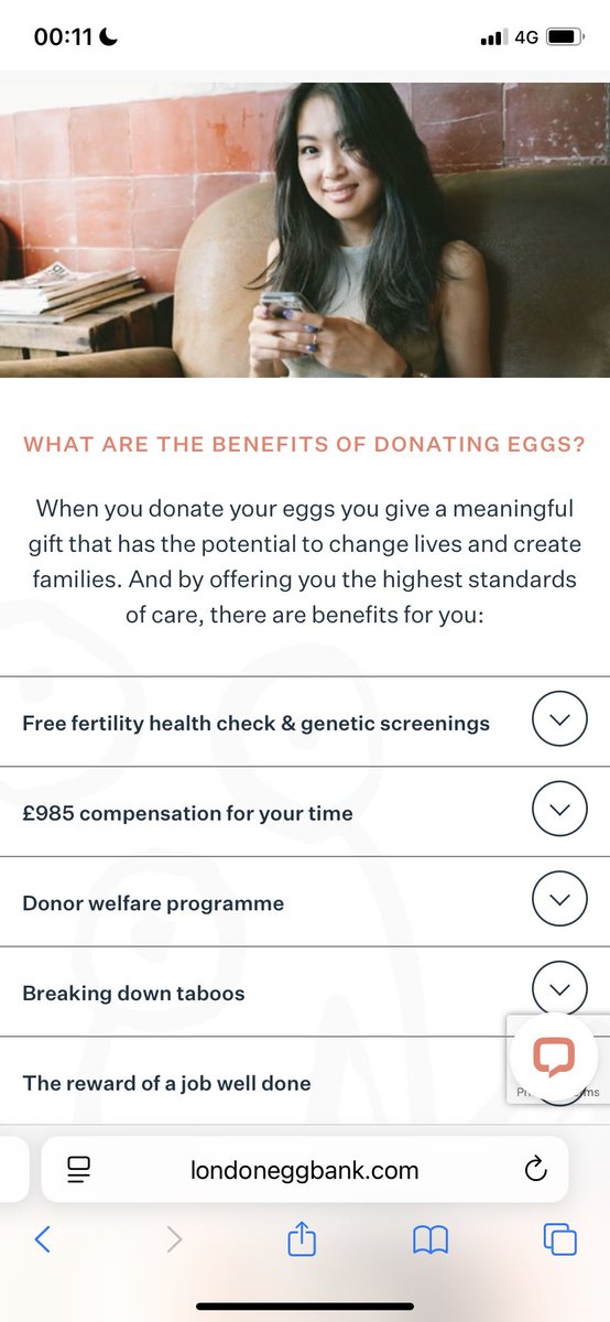 SurrogacyConcern (@surrogconcern) on Twitter photo An advert for egg donors currently live on the website of a major UK egg bank, clearly stating the £985 payment.
This is financial exploitation and abuse of young women, not “compensation” <a href="/DHSCgovuk/">Department of Health and Social Care</a> An advert for egg donors currently live on the website of a major UK egg bank, clearly stating the £985 payment.
This is financial exploitation and abuse of young women, not “compensation” <a href="/DHSCgovuk/">Department of Health and Social Care</a>