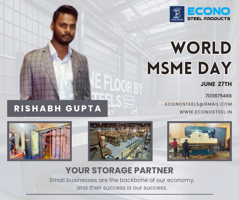 EconoSteel's tweet image. 🌟 Happy MSME Day!
Saluting the spirit of small businesses that power India’s growth.
At Econo Steels, we’re proud to be part of this journey building India stronger, one rack at a time! 🇮🇳
#MSMEDay #SupportMSME #EconoSteels #MakeInIndia #SmallBusinessBigImpact #IndustrialGrowth