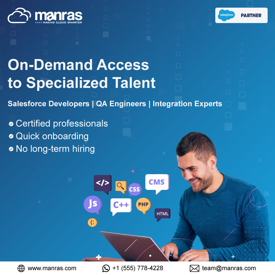 TeamManras's tweet photo. Need Salesforce talent on-demand? We’ve got you covered. 💼
Smart scaling starts here.
🔗https://t.co/ocg2Oz7rwz
#StaffAugmentation #OnDemandTalent #SalesforceExperts #QuickOnboarding #Salesforce #SalesforceExperts #ManrasTechnologies https://t.co/LCQenevjoG