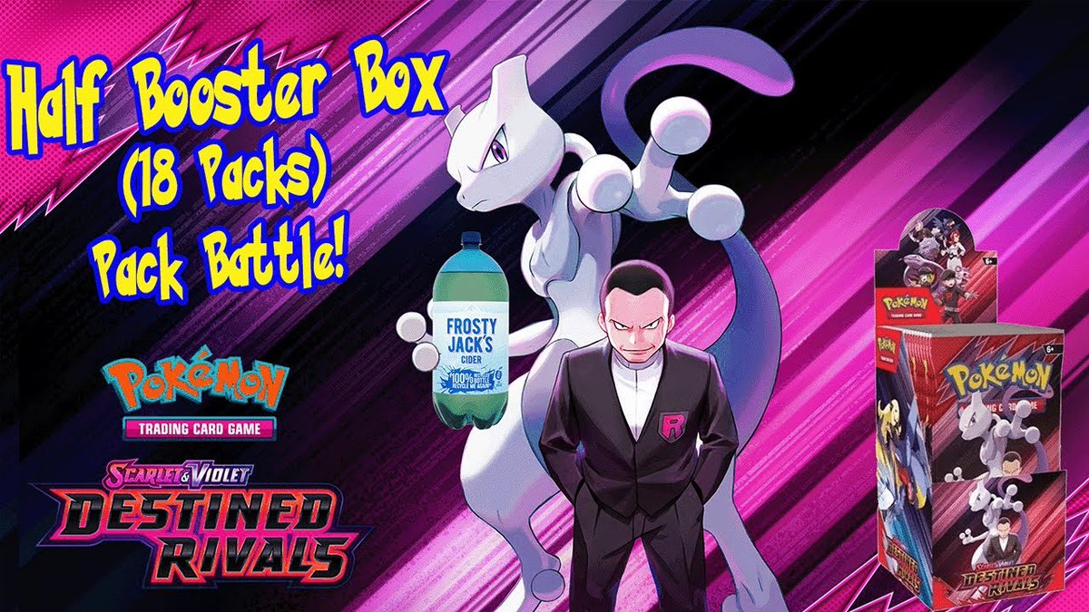 This one was a messy one. Who wants to watch a couple rip Pokémon Destined Rivals packs whilst taking forfeits of Frosty Jack's Cider? 🤢
youtu.be/NpQUGQw7HoU
#Pokemon #destinedrivals #TCG #PokemonTCG