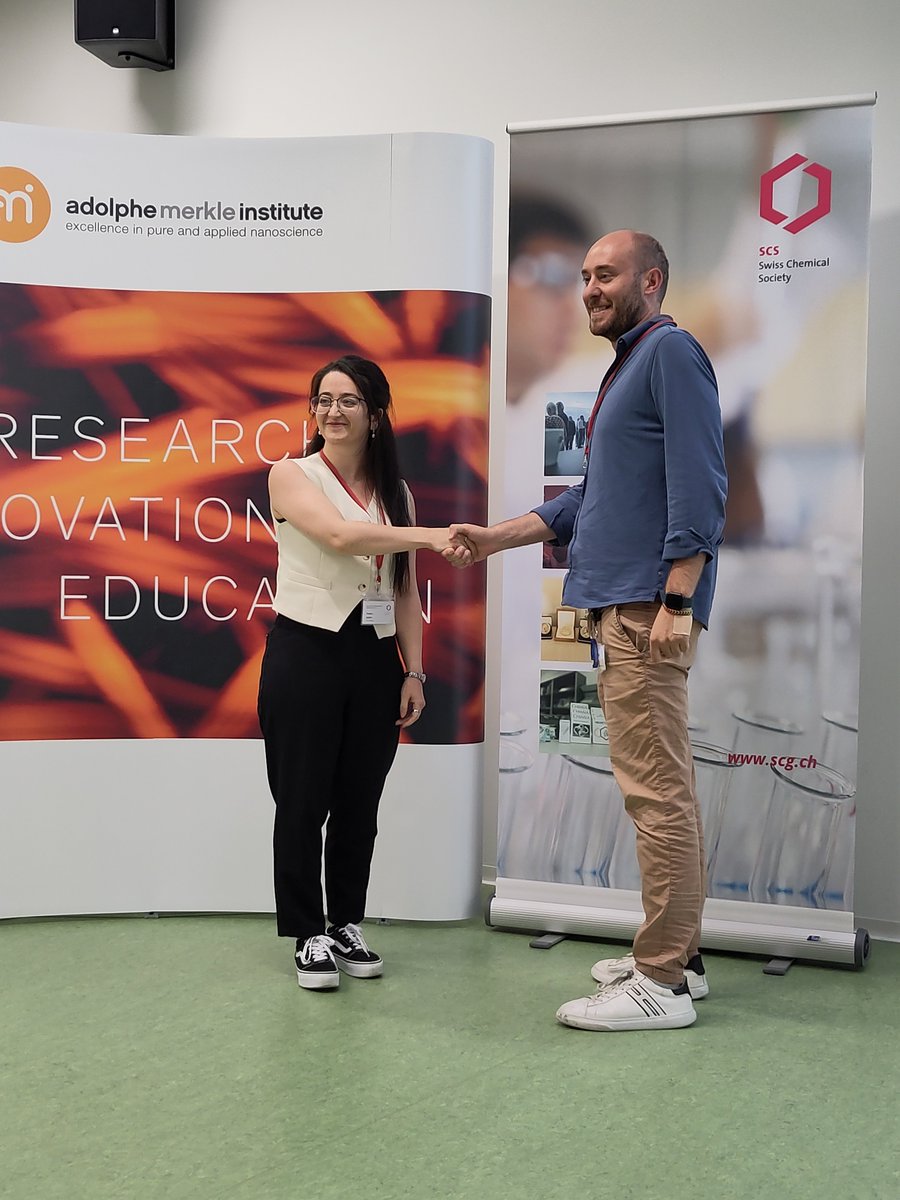 KovalenkoLab (@kovalenkolab) on Twitter photo Congratulations to Yesim!
for receiving the Best Poster Presentation Award at the SCS MatChem Symposium in Fribourg! Congratulations to Yesim!
for receiving the Best Poster Presentation Award at the SCS MatChem Symposium in Fribourg!