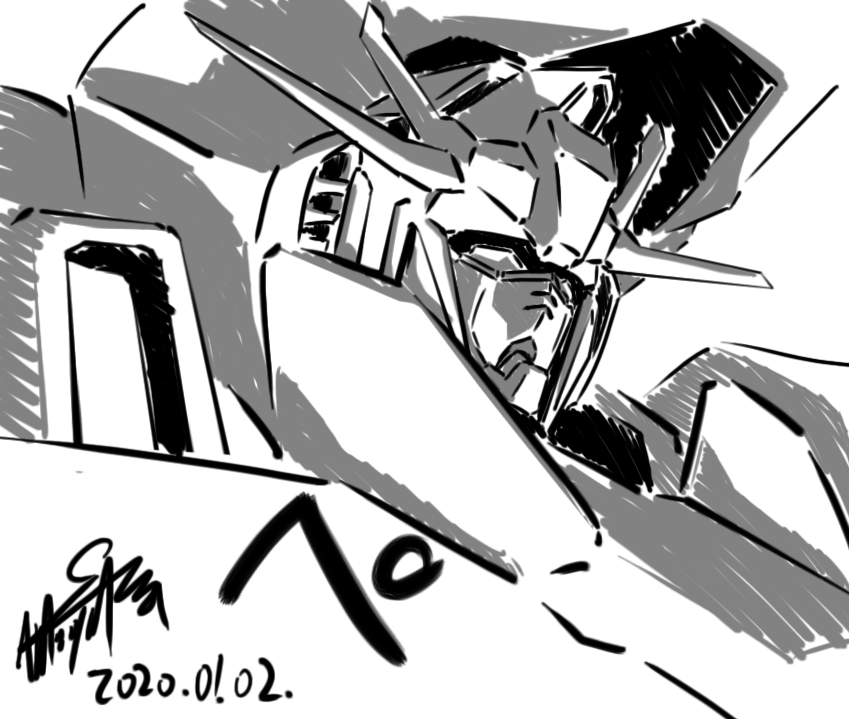 だいぶ前に落書きでざっくり描いたぺ様。
確か本編に使われなかった例のPV見ながら描いたんだっけか。
プラモは割と店頭にあるからいつも買うのを見送るけど、多分そろそろ一気に売り切れそうな予感がしているので買うべきか。
クスィーの方は持ってる!! 