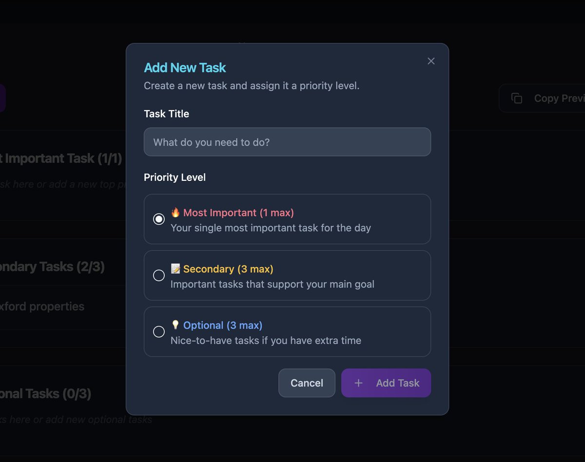 Improved the dialog window on the daily task organizer.

Small improvements, step by step...

<a href="/lovable/"></a> 
stillflo.com