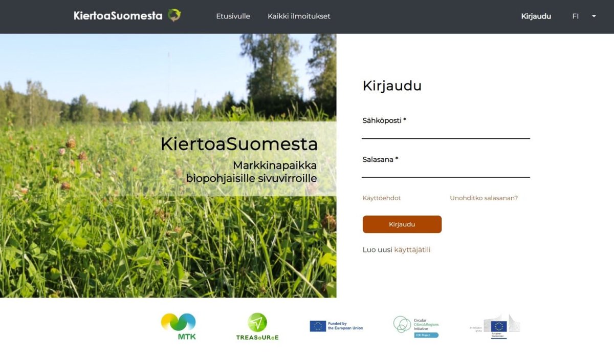 '<a href="/KiertoaSuomesta/">KiertoaSuomesta.fi</a> on digitaalinen markkinapaikka, joka auttaa tuomaan alkutuotannon sivuvirrat osaksi kiertotaloutta – ja luo samalla uutta liiketoimintaa. ♻️🌱
Lue lisää MTK:n Laura Hartikan tuoreesta artikkelista!
#Biotalous #Kiertotalous <a href="/MTKry/">MTK</a> 
biotalous.fi/alkutuotannon-…