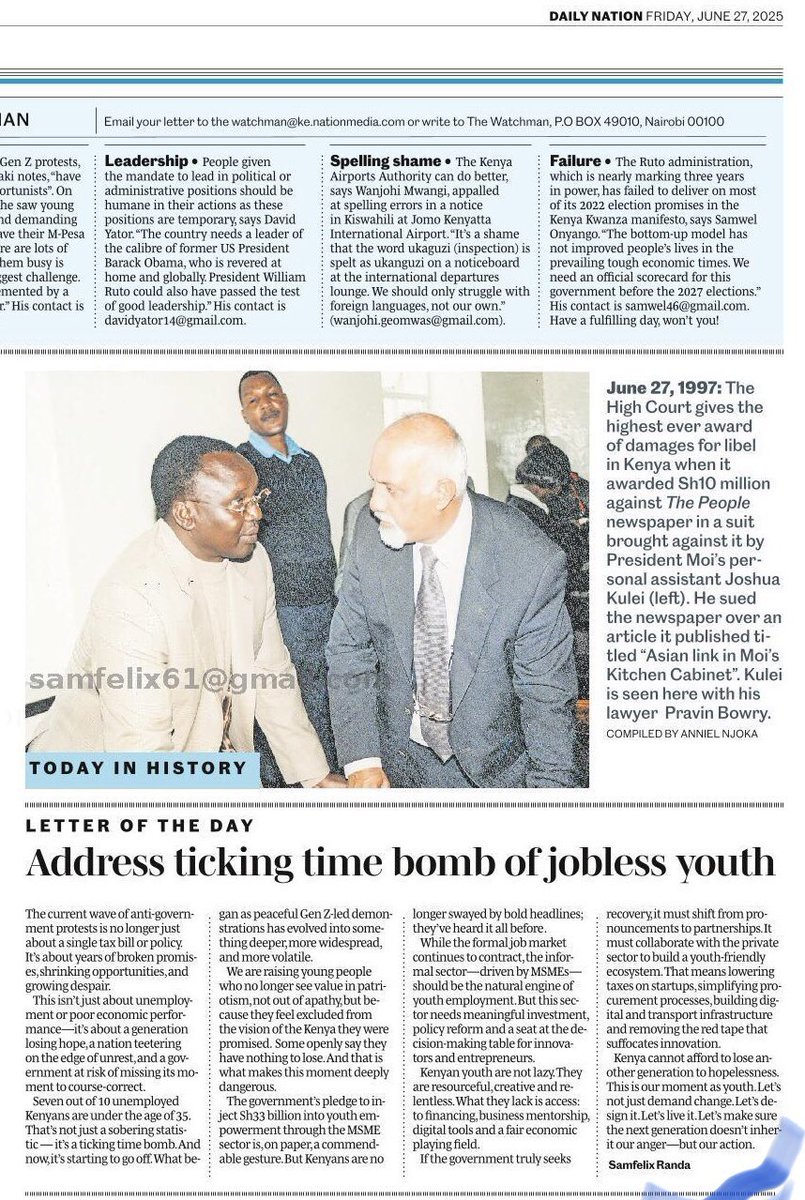 The youth promised a future are living it—disillusioned, unemployed, and unheard. Their frustration is no longer isolated; it’s becoming generational. If we don’t act, this bitterness will be inherited.