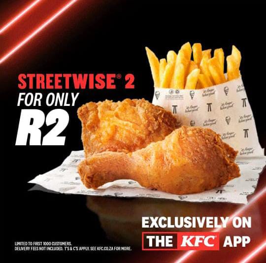pontsho_mp's tweet photo. If you don't believe that @KFCSA drops Streetwise Two for R2 exclusively on their App , you better go check it out. #DoubleDeals
#FastestFingersFirst #KFCAppWeek https://t.co/nhJWkOGQV8