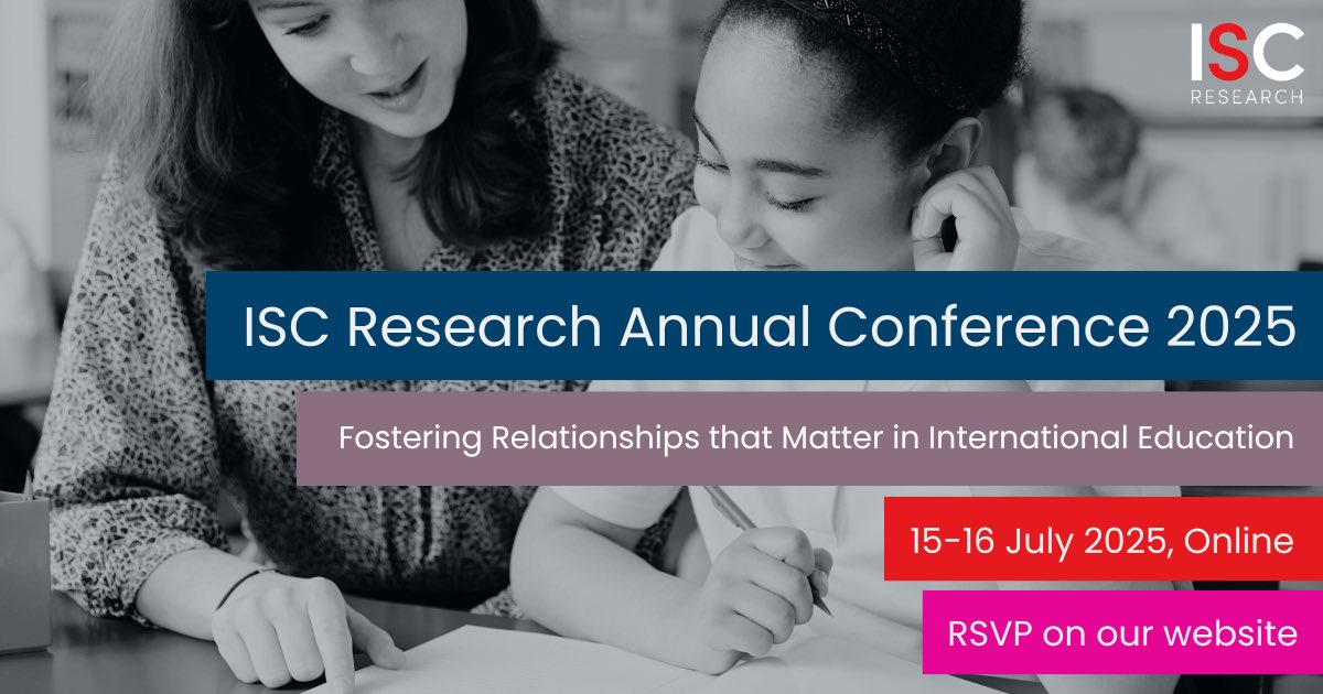 AlKingsley_Edu's tweet image. Just a reminder folks that the @ISC_Research  Annual Conference: Fostering Relationships that Matter in International Education is coming up very soon. This is a two-day event is taking place on 15th and 16th July 2025

You can register for your free logo to this virtual…