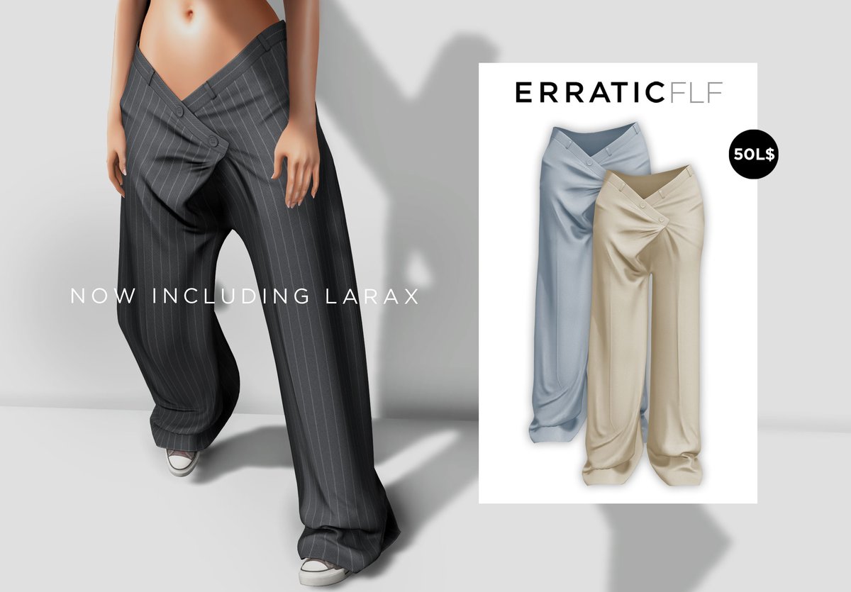 akira - trousers 50L$ PROMO | MAINSTORE

! FLF Promo !
akira - trousers / frost + vanilla (FLF exclusive colors!)
for 50 L$ only this weekend! 
flic.kr/p/2rdi4mv

Now updated for LaraX!

LIKE, SHARE &amp; COMMENT
#erratic