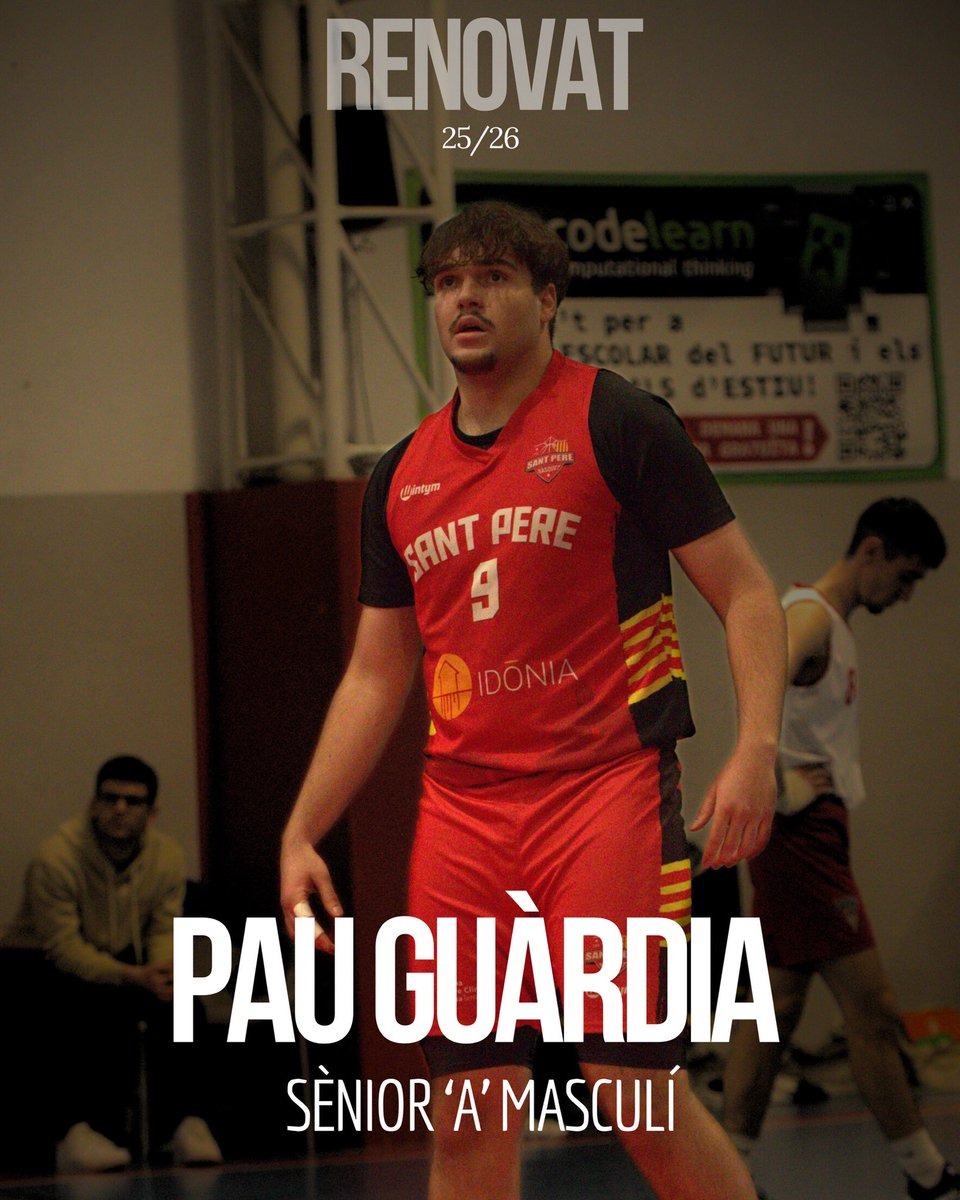 😏 𝗕𝗜𝗚 𝗚𝗨𝗔̀𝗥𝗗𝗜𝗔

🫵🏽 El Pau Guàrdia farà una segona temporada al Sant Pere

🫶🏽 Talent al pal baix, intimidació defensiva, bon mà de 4 metres i molta samba

😍 Aquesta sí, Pau

#SomVermells | #SantPere