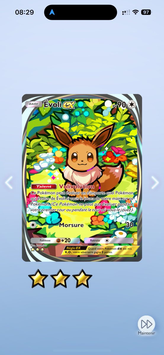 J’ en ai eu un deuxième, à moi les decks Evoli trop stylés!
#PokemonTCGPocket