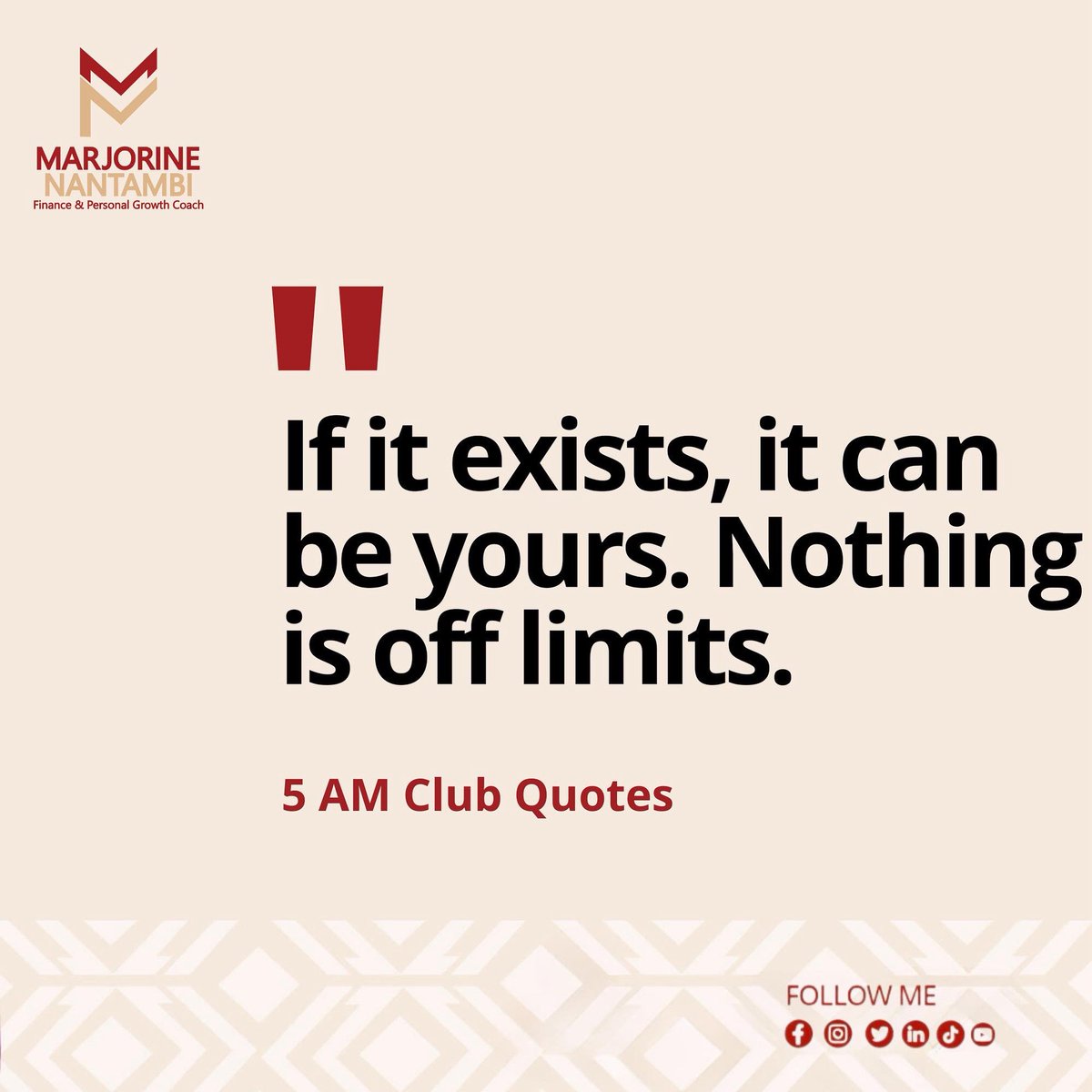 Our 5 AM Club is more than just early mornings — it’s a space to dream and make those dreams come true!

What are your goals for the rest of the year? Let’s achieve them together.

👉WhatsApp 0774 512 359 to join the July cohort at only UGX 250,000!