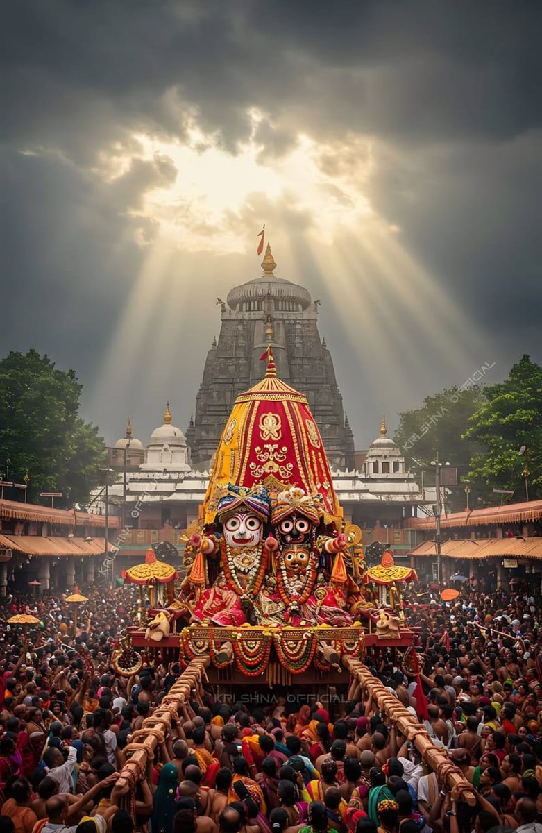 "जगन्नाथस्वामी नयनपथगामी भवतु मे।।"

महाप्रभु श्री जगन्नाथ जी के पवित्र रथयात्रा के इस अवसर पर आपको सपरिवार  शुभकामनाएं।
महाप्रभु आपको सुख, समृद्धि प्रदान करें । 
जय जगन्नाथ 🚩
#RathaJatra2025 
#RathYatra 
#JagannathRathYatra