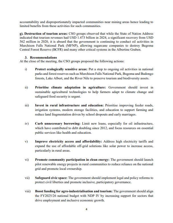 AFIEGO (@afiegoug) on Twitter photo Today, AFIEGO and over 60 CSOs released a communique in response to <a href="/KagutaMuseveni/">Yoweri K Museveni</a>'s State of Nation Address of June 5, 2025.
Their call?
Prioritise people-centered investments, protect natural resources and expand clean energy among others.
For more: afiego.org/wp-content/upl…
👇 Today, AFIEGO and over 60 CSOs released a communique in response to <a href="/KagutaMuseveni/">Yoweri K Museveni</a>'s State of Nation Address of June 5, 2025.
Their call?
Prioritise people-centered investments, protect natural resources and expand clean energy among others.
For more: afiego.org/wp-content/upl…
👇