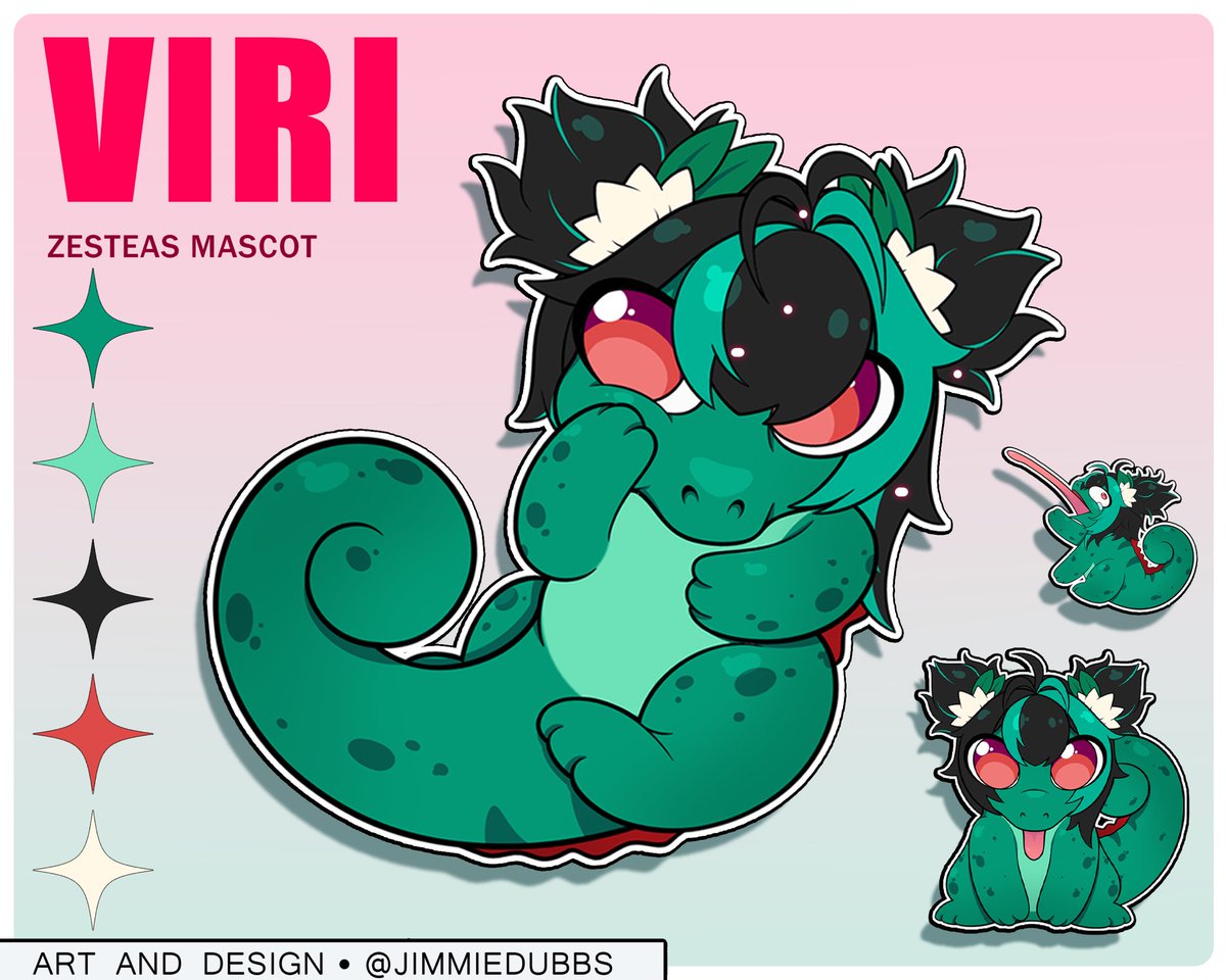 Now that you’ve met me, I think it’s time to introduce you to my mascot, Viri! :3 

Viri is my little “mini me” and loves to be just as mischievous and loves to play games 😋

Ref Sheet Artist / Design: <a href="/JimmieDubbs/">Jimmie Dubbs 🔥🪶</a>
