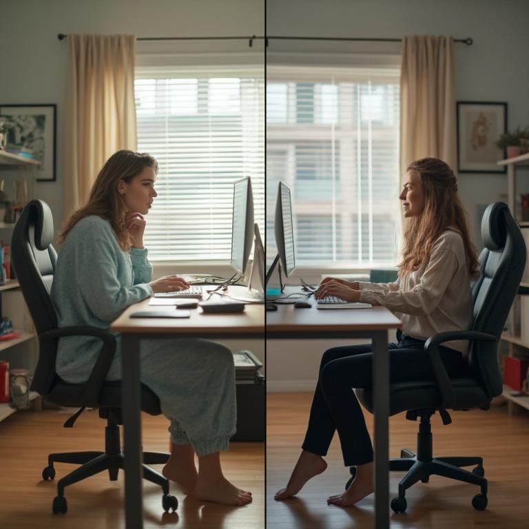 BlueprintPlr's tweet image. &quot;Confession: Sometimes I work in pajamas. 🙈

After 5 years of WFH, I&apos;ve learned attire affects productivity.

Dressing professionally improves:
• Focus
• Energy
• Work-life boundaries

What&apos;s your WFH dress code? 👔👕👖

#WFHWardrobe #RemoteWorkReality #WFHTips&quot;
