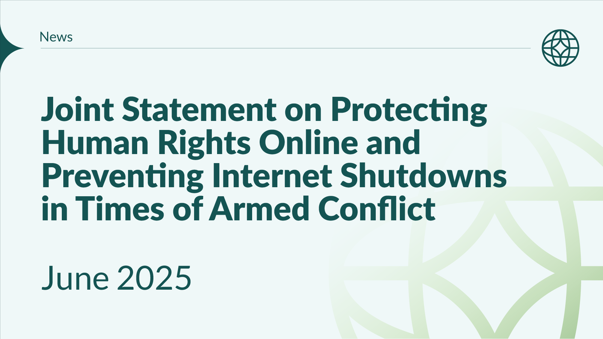 Freedom Online Coalition (@fo_coalition) on Twitter photo 1/2: Today, the undersigned Members of the <a href="/FO_Coalition/">Freedom Online Coalition</a> have issued a Joint Statement affirming the importance of a global, free, open, secure, and interoperable #Internet and other digital communications services in times of armed conflict ⬇️
freedomonlinecoalition.com/joint-statemen… 1/2: Today, the undersigned Members of the <a href="/FO_Coalition/">Freedom Online Coalition</a> have issued a Joint Statement affirming the importance of a global, free, open, secure, and interoperable #Internet and other digital communications services in times of armed conflict ⬇️
freedomonlinecoalition.com/joint-statemen…