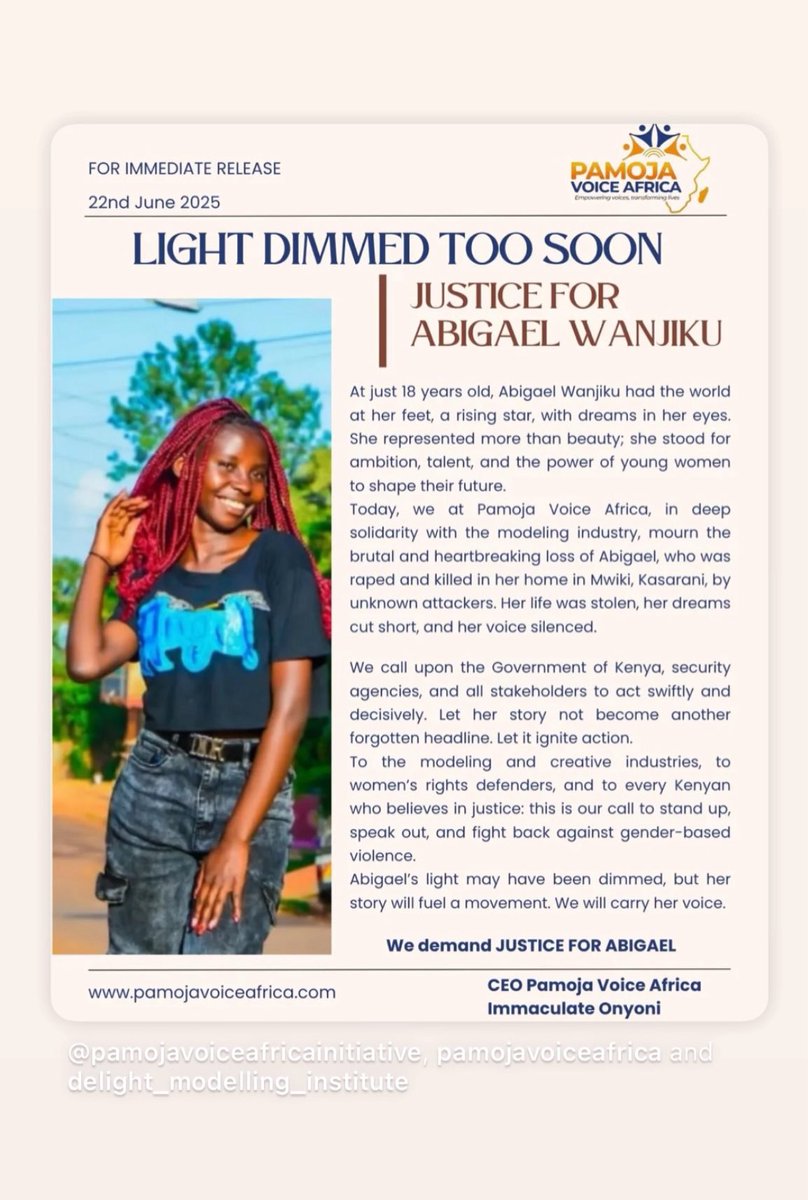 We are suffered by this tragedy and evil done to one of us
This young girl had a promising future and in Modelling industry
#justice  #justiceforabby