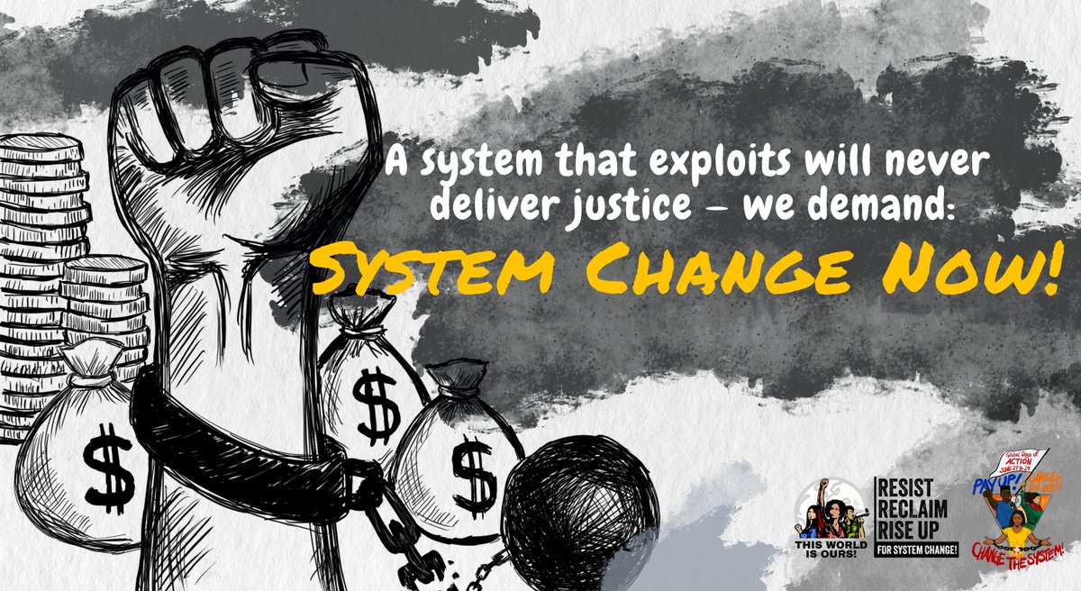 APMDD India (@apmdd_ind) on Twitter photo System Change Now!
As multiple crises escalate — from climate breakdown to crushing debt — we call for urgent, massive, and just financing for the Global South, and the full transformation of the international financial system 
contd. System Change Now!
As multiple crises escalate — from climate breakdown to crushing debt — we call for urgent, massive, and just financing for the Global South, and the full transformation of the international financial system 
contd.