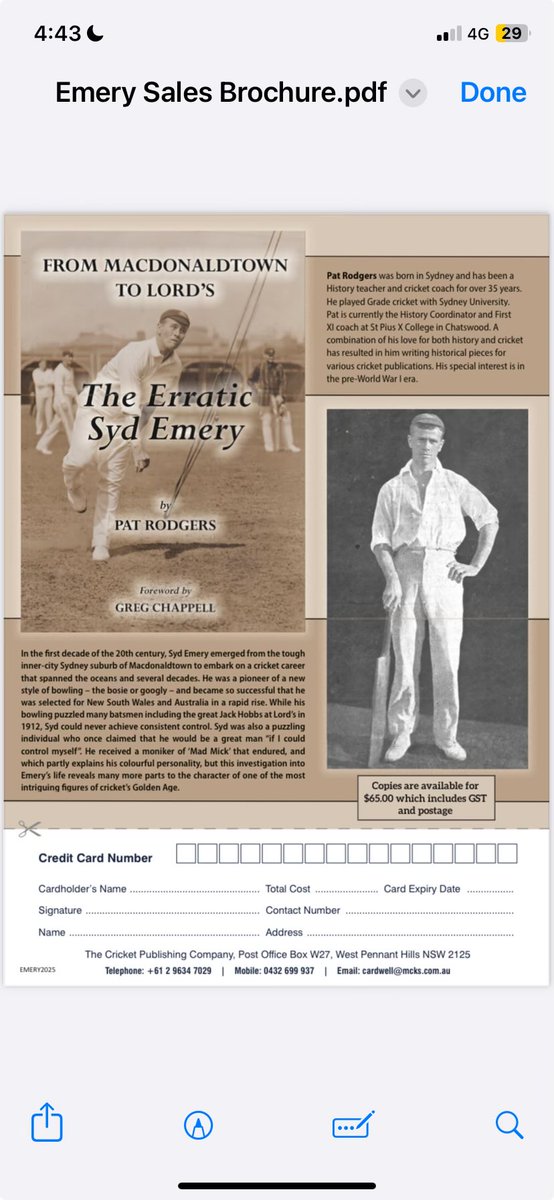 New book available now. Syd Emery toured England in 1912 but there is much more to the life of “Mad Mick”. Please message me if you would like a copy directly through me.