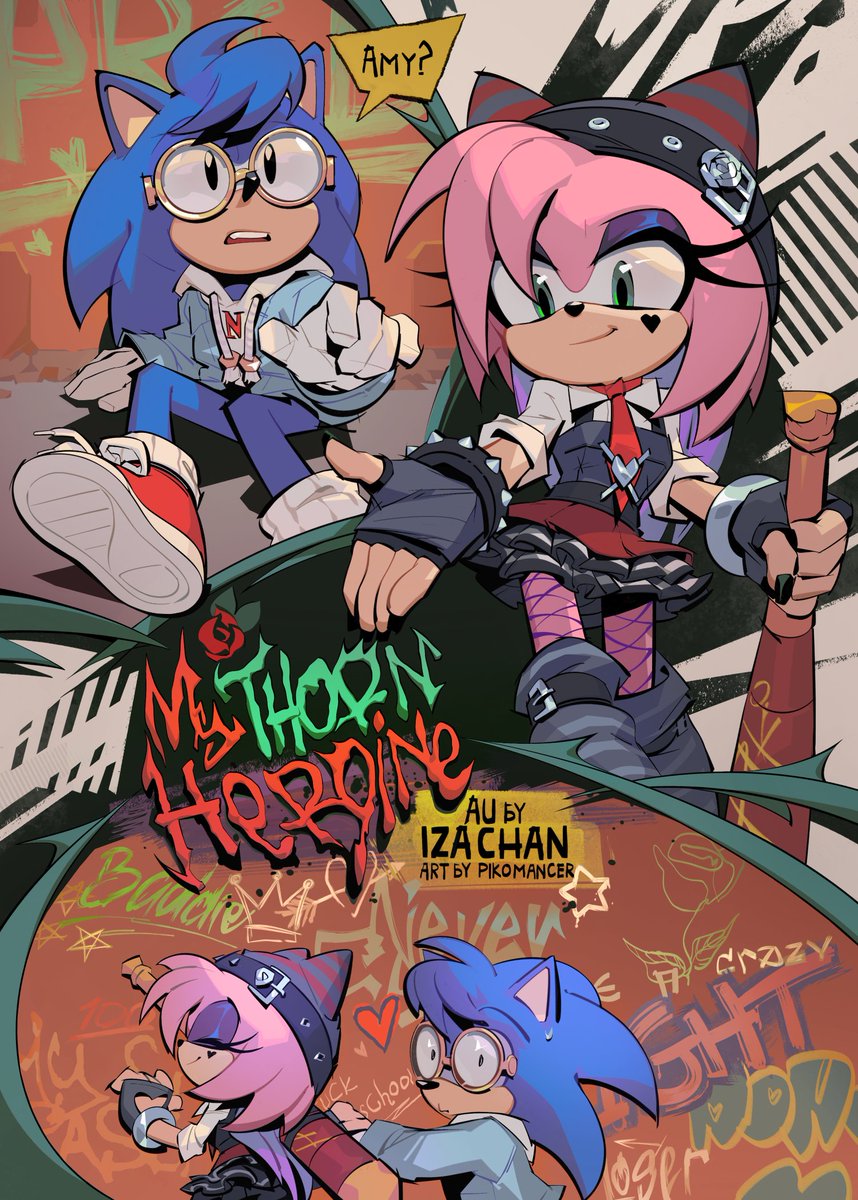 Ms_insanity20's tweet image. "My Thorn Heroine"
Finally I have a title for my #SonicHighschoolAU
Illustrated by @Pikomancer. She's mostly active on Bluesky & IG. Imma leave her profile links below.
#SonicTheHedgehog #SonAmy #NickyParlouzer #amyrose