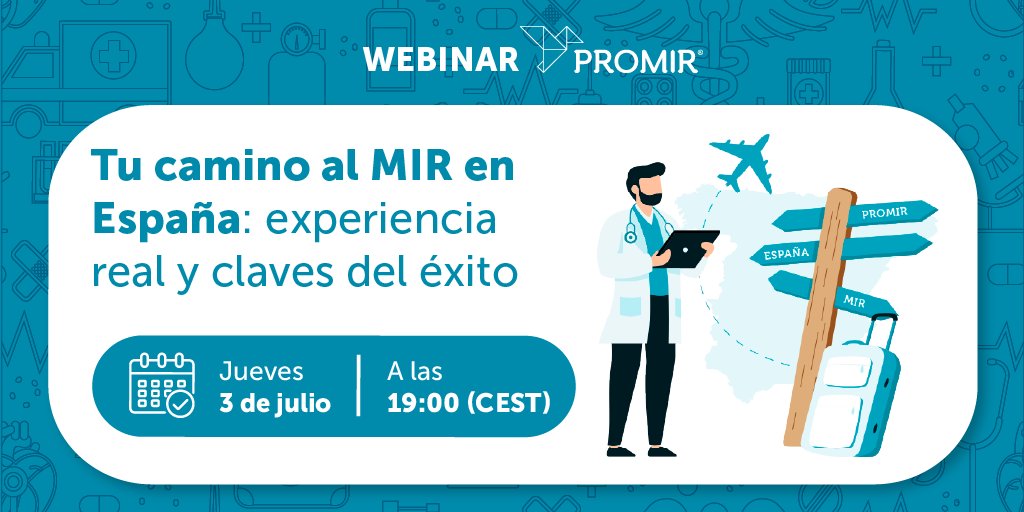 ¿Eres médico internacional y sueñas con hacer la residencia en España?

Ven a nuestra sesión con la Dra. Panta, alumna de PROMIR, que ya ha recorrido el camino desde la homologación hasta la preparación del MIR.

Apúntate: cloud.emp.medicapanamericana.es/mc-promir-webi…

#OpositorMIR #MIRInternacional