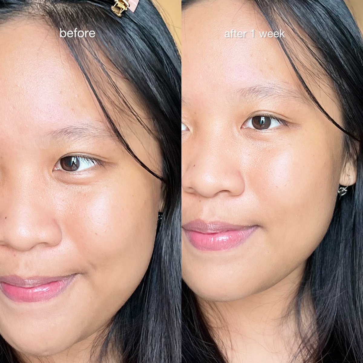 update one week after ROUTINE using this sunscreen ; kulit lebih cerah karna aku rutin pake yang bright C! 🌤️