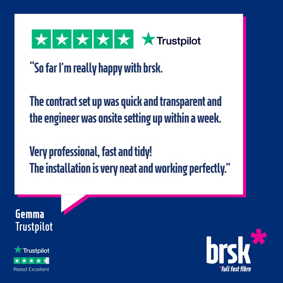 Clean, quick and tidy.

Switch to brsk full fibre broadband today. eu1.hubs.ly/H0lkp7n0