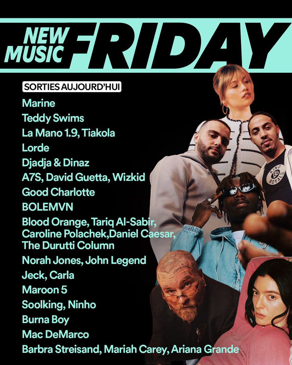 Vous écoutez qui en premier cette semaine ? ➡️ spoti.fi/33wWQhS

#NewMusicFridayFrance