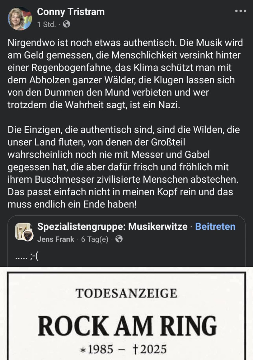 eM_aka_zero's tweet photo. Was meint ihr, ist schon nah am Straftatbestand der Volksverhetzung, was die stellv. Vorsitzende der #noafd Fraktion Stadtrat und Kreistag #greiz hier regelmäßig raushaut? @HateAid https://t.co/xDe3muBKc4