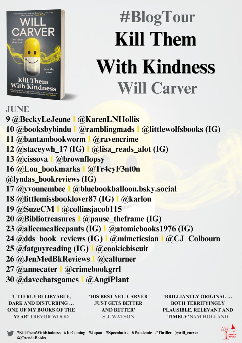 Anne Cater 🇺🇦 (@annecater) on Twitter photo Talking about #KillThemWithKindness by <a href="/will_carver/">Will Carver</a> for the <a href="/OrendaBooks/">Karen Sullivan 🇺🇦🇨🇦🇬🇧</a> Blog Tour today
…thingsthroughmyletterbox.blogspot.com/2025/06/kill-t… Talking about #KillThemWithKindness by <a href="/will_carver/">Will Carver</a> for the <a href="/OrendaBooks/">Karen Sullivan 🇺🇦🇨🇦🇬🇧</a> Blog Tour today
…thingsthroughmyletterbox.blogspot.com/2025/06/kill-t…