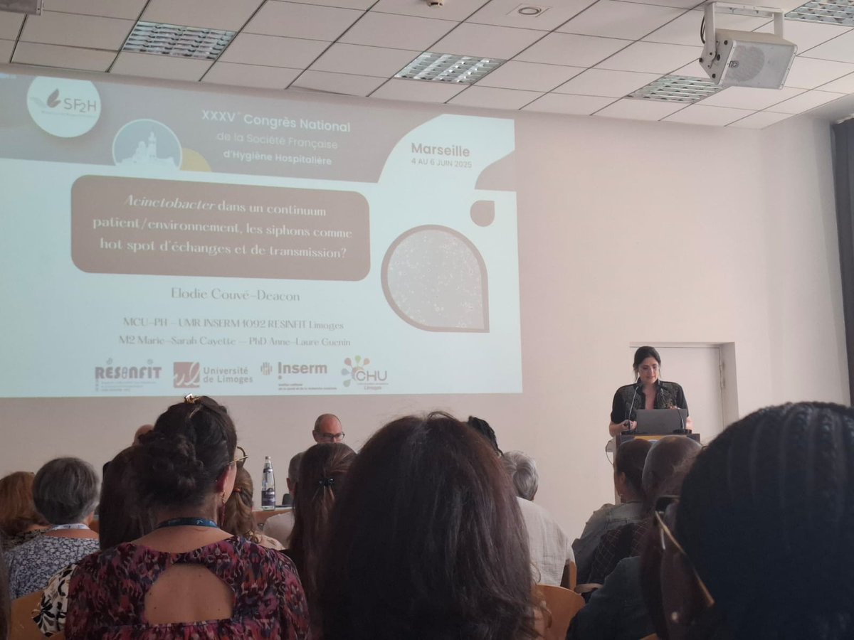 RESINFIT's tweet image. 📸 35ème Congrès de @LaSF2H à Marseille | Du 4 au 6 juin 2025

✔️ Petit retour en images sur l&apos;événement avec une présentation d&apos;un projet Acinetobacter sur le continuum patient-rivière par 𝗘𝗹𝗼𝗱𝗶𝗲 𝗖𝗢𝗨𝗩𝗘-𝗗𝗘𝗔𝗖𝗢𝗡, membre @RESINFIT !

➕ sf2h.net