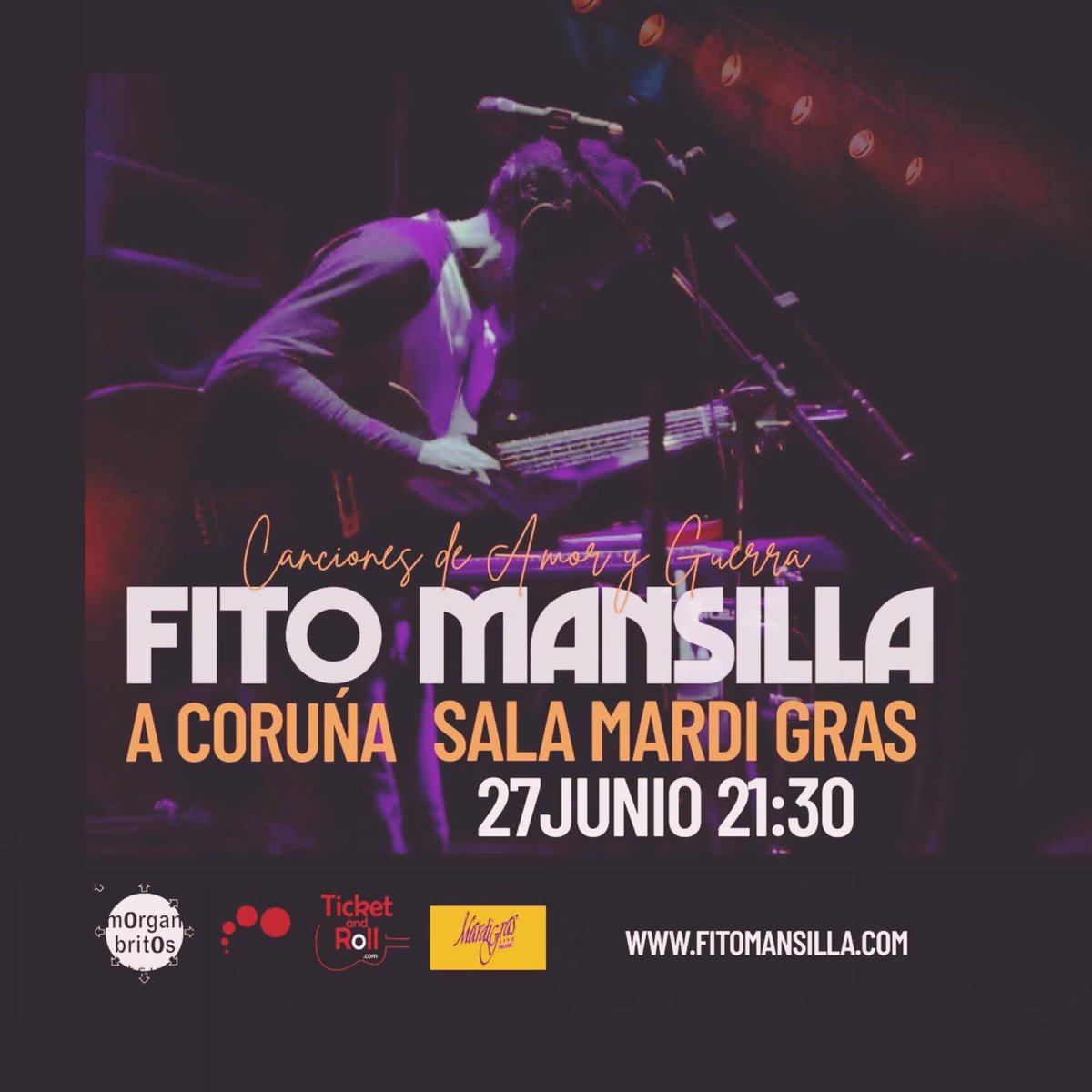 Sala MardiGrasCoruña (@salamardigras) on Twitter photo Último concierto de junio en Mardi Gras!! Hoy, Fito Mansilla presenta disco y tiene como invitados a <a href="/cesardecenti/">Cesardecenti</a> y a Luga. Abrimos 22:00 (ojo al horario). Aquí tienes las entradas: acortar.link/LM25Ua
<a href="/fans_fito/">FitoMansillaFanPage</a> <a href="/silcerino/">Silcerino</a> <a href="/RadioCoruna/">Radio Coruña Cadena SER</a> <a href="/idealgallego/">El Ideal Gallego</a> <a href="/vocescoruna/">Voces de A Coruña</a> #Coruna Último concierto de junio en Mardi Gras!! Hoy, Fito Mansilla presenta disco y tiene como invitados a <a href="/cesardecenti/">Cesardecenti</a> y a Luga. Abrimos 22:00 (ojo al horario). Aquí tienes las entradas: acortar.link/LM25Ua
<a href="/fans_fito/">FitoMansillaFanPage</a> <a href="/silcerino/">Silcerino</a> <a href="/RadioCoruna/">Radio Coruña Cadena SER</a> <a href="/idealgallego/">El Ideal Gallego</a> <a href="/vocescoruna/">Voces de A Coruña</a> #Coruna