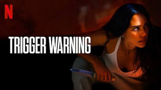 SchlockHorror's tweet image. Watch #493 of 2025: #TriggerWarning (2024) is the first movie in 5 years for Jessica Alba. With an attention grabbing title, this film felt watered down or edited to not show the graphic violence. It’s fun to watch JA stab and maim her way through evil men, though,