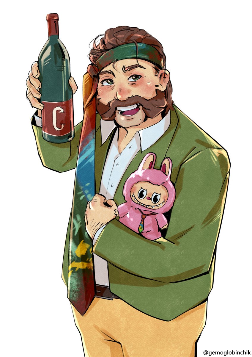 gemoglobinchik's tweet image. Harry with Labubu #discoelysium
