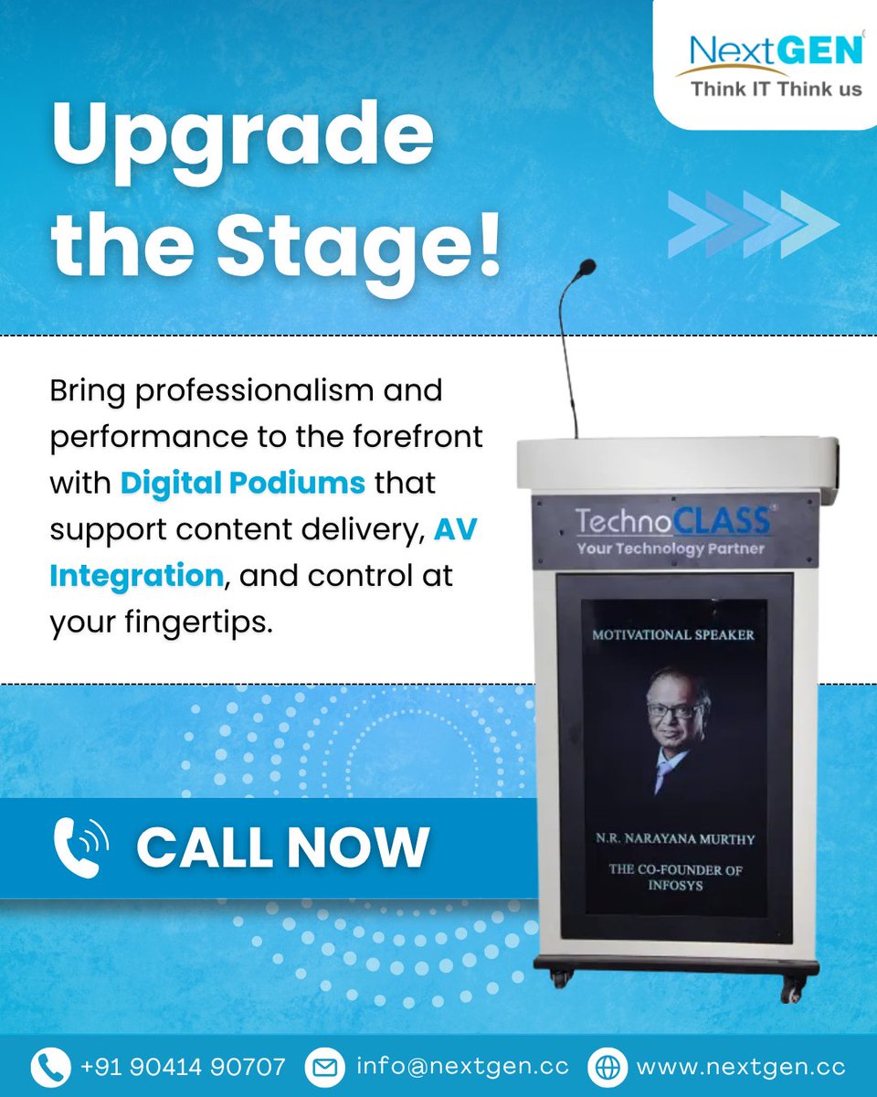 NextGenera78667's tweet photo. Transform your #presentations with a #DigitalPodium designed for #professionals who demand clarity, precision, and control.
#SmartPresentationSolutions #InteractiveLecterns #NextGenerationComputers #TeachingTechnology #PresentationInnovation #CorporateTechSolutions https://t.co/lSMkQHDoNn