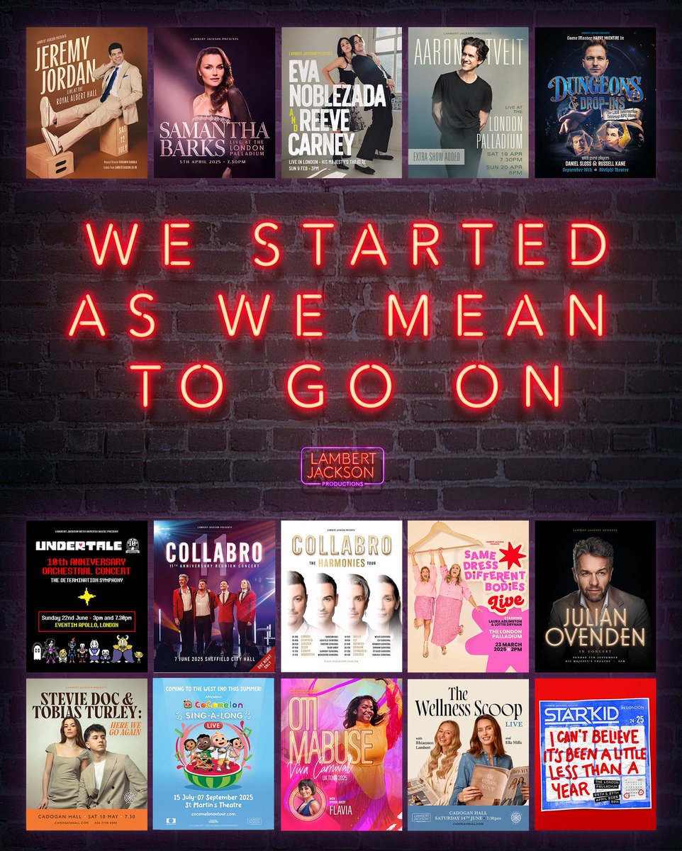 LJProds's tweet image. The first 6 months of 2025 are coming to an end. This is what we’ve done so far ⬇️ What was your favourite? Which upcoming show are you most excited for? 🔥