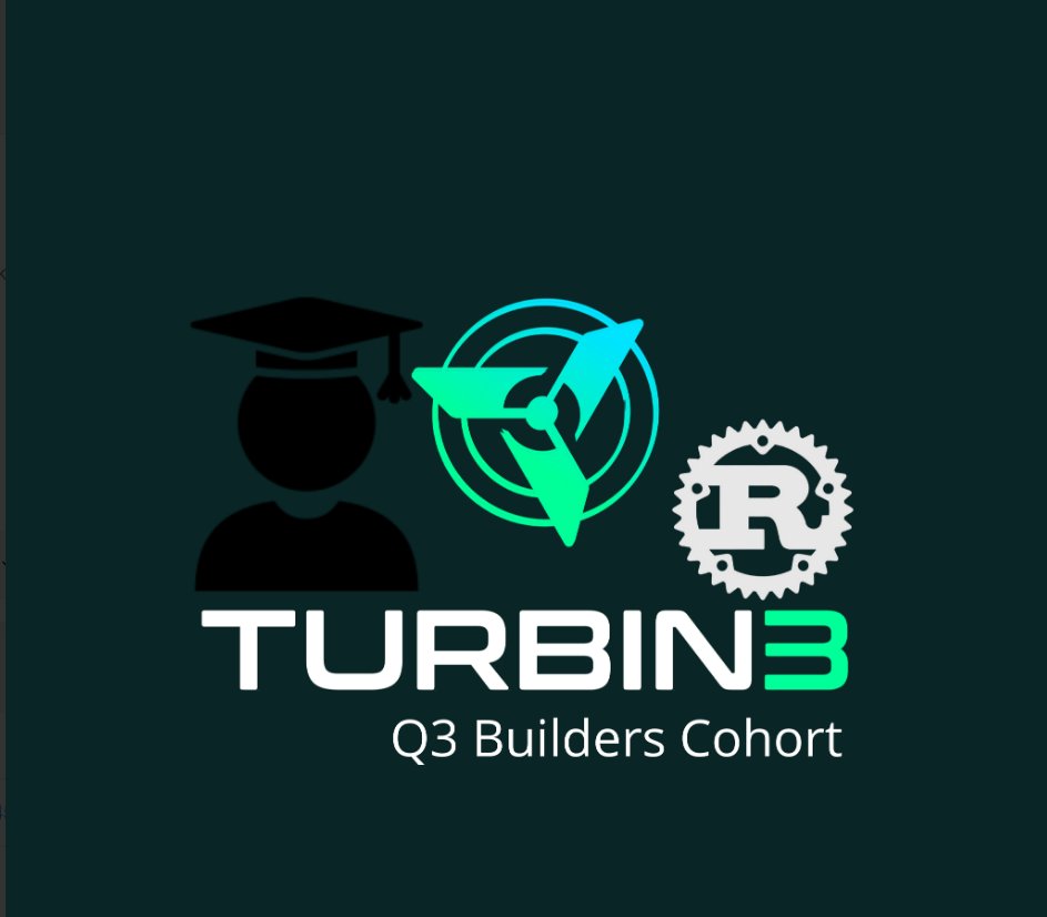 ✅ Week 0 – Day 2
Completed the Rust prerequisite for the 
 <a href="/solanaturbine/">TURBINE</a> Q3 Builders Cohort 🦀

🏆 Claimed my on-chain NFT proof on Solana.

🔗 Verify on-chain:solscan.io/token/CFUHhQ8J…