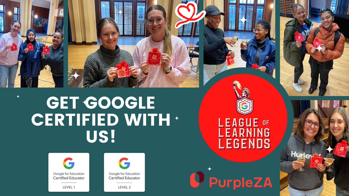 These amazing teachers got Google Certified with us—look at those smiles!🎉 Ready to level up your teaching too? Let’s get you certified. #PurpleZA #GoogleCertified #JoyfulTeaching