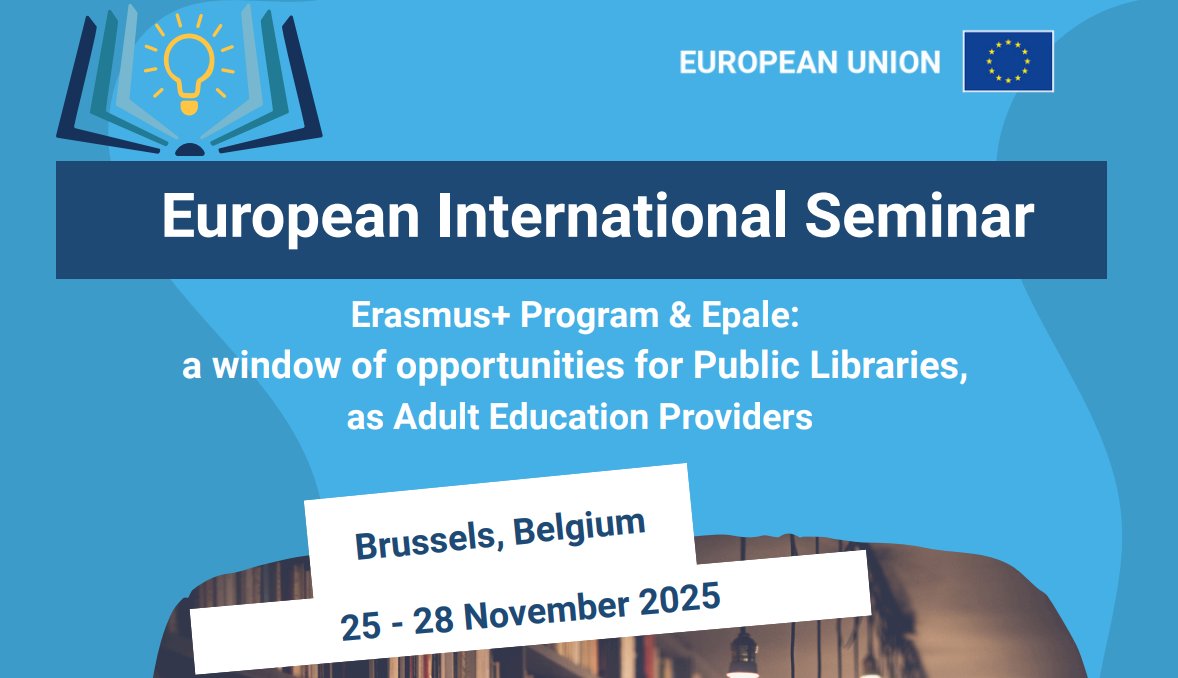 📢 Treballes en Educació d'Adults? 👉TCA: #ErasmusPlus Program &amp; #Epale!!
🗓️Ampliació termini d'inscripció: 1 juliol (12 h)
🎯Converteix la biblioteca en transmissora de competències i valors comuns europeus🇪🇺
🔗tuit.cat/FjM2p