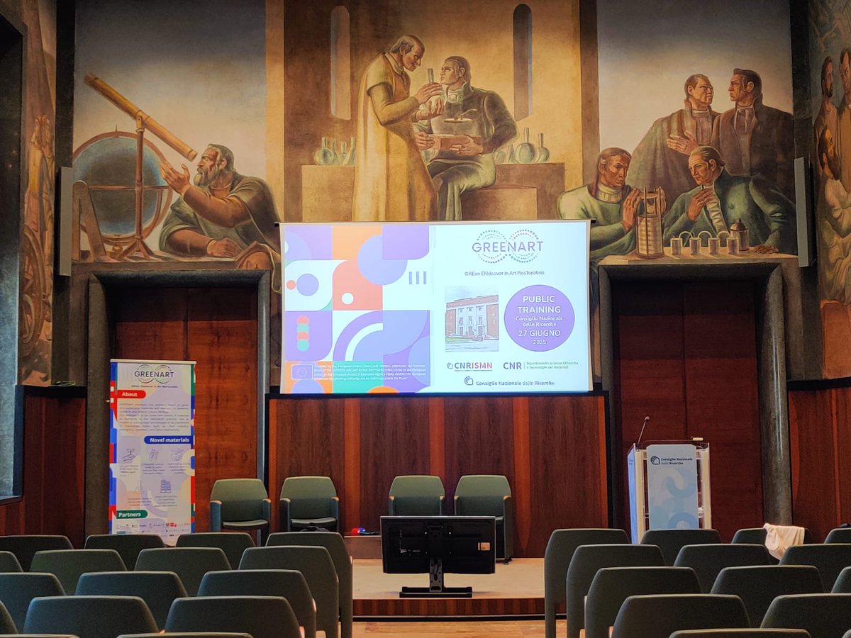 Greenart project (@projectgreenart) on Twitter photo 🌿 Today in Rome! The #GREENART Public Training kicks off at <a href="/CNRsocial_/">CNR Consiglio Nazionale delle Ricerche</a>
Experts & innovators unite to explore sustainable solutions for cultural heritage conservation. Talks, demos & a roundtable await!
🔗 bit.ly/4lq0M6t
#ArtConservation #EUProjects #GreenInnovation 🌿 Today in Rome! The #GREENART Public Training kicks off at <a href="/CNRsocial_/">CNR Consiglio Nazionale delle Ricerche</a>
Experts & innovators unite to explore sustainable solutions for cultural heritage conservation. Talks, demos & a roundtable await!
🔗 bit.ly/4lq0M6t
#ArtConservation #EUProjects #GreenInnovation