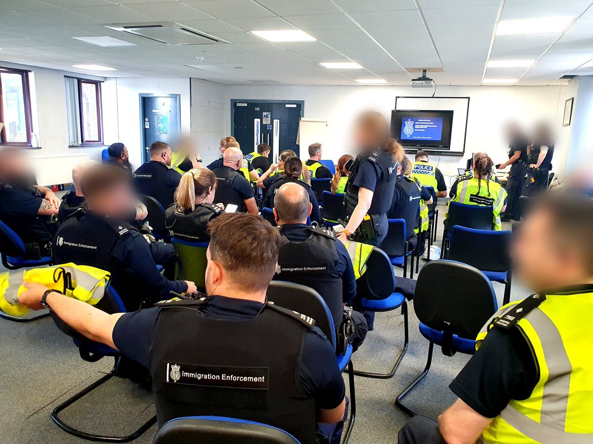 Yesterday morning officers from Keighley and Shipley Neighbourhood Policing Teams assisted officers from  Immigration Enforcement with an operation in Bingley.  17 suspects were detained on suspicion of being in the country illegally.