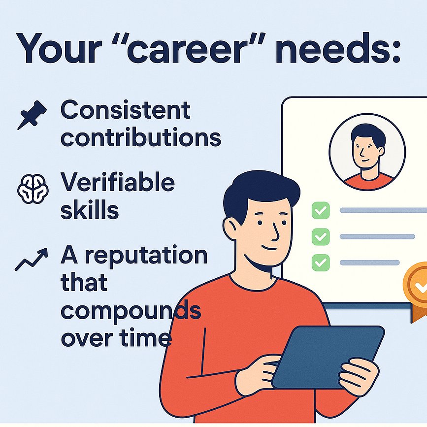 MorfyusOfficial's tweet photo. Your “career” doesn’t need a job title.
It doesn’t need a manager’s approval.
It doesn’t need an office.

It needs:
📍 Consistent contributions
🧠 Verifiable skills
📈 A reputation that compounds over time

That’s what Morfyus helps you build — one task, one Kred, one proof at a time.

You’re not climbing a ladder.
You’re building a network of trust.