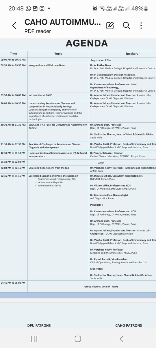 Dr Varsha Bhatt (@drvarshabh88235) on Twitter photo Happy to be part of the workshop on " Autoimmune disease diagnosis: Navigating the future" at Dr DY Patil Medical College and Hospital Pune. Targeted towards medical students, residents, internists, pathologists and budding rheumatologists! #RheumTwitter <a href="/RaghunandanEkbo/">Digvijay Gajanan Ekbote</a> Happy to be part of the workshop on " Autoimmune disease diagnosis: Navigating the future" at Dr DY Patil Medical College and Hospital Pune. Targeted towards medical students, residents, internists, pathologists and budding rheumatologists! #RheumTwitter <a href="/RaghunandanEkbo/">Digvijay Gajanan Ekbote</a>