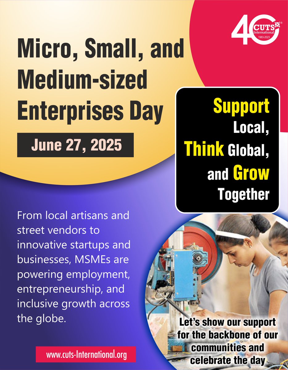On MSME Day, let's celebrate the innovators driving our economy. Support local, think global! 🌍✨💪🏽🛠️

#MSMEDay #SupportSmallBusiness #MSME #SmallBusiness #SupportLocal #Innovation #Entrepreneurship #CommunityBuilding #EconomicGrowth #cutsinternational