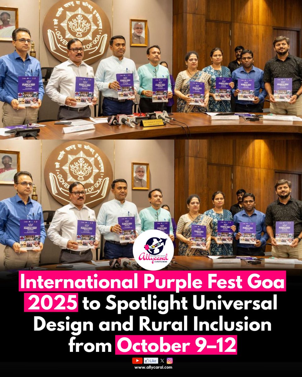 ALISHA (@allycaralgoa) on Twitter photo 💜 International Purple Fest Goa 2025 is here! From Oct 9–12, Goa. Read details : allycaral.com/2025/06/27/cel…… #PurpleFest2025 #ThinkInclusive #DisabilityRights #UniversalDesign #GoaEvents #InclusionForAll
<a href="/SubhashGoa/">Subhash PhalDessai</a>
<a href="/purplefestgoa/">International Purple Fest, Goa - 2025</a> 💜 International Purple Fest Goa 2025 is here! From Oct 9–12, Goa. Read details : allycaral.com/2025/06/27/cel…… #PurpleFest2025 #ThinkInclusive #DisabilityRights #UniversalDesign #GoaEvents #InclusionForAll
<a href="/SubhashGoa/">Subhash PhalDessai</a>
<a href="/purplefestgoa/">International Purple Fest, Goa - 2025</a>