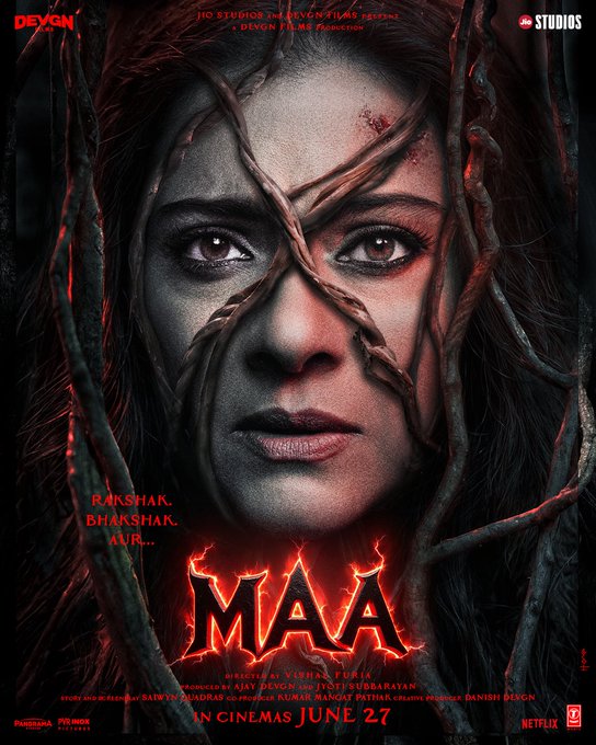 #MAA IS A GRIPPING, EMOTIONAL HORROR! 

A mother’s instinct meets dark forces in #Maa, a genre-bending tale that blends emotion, mythology &amp; horror seamlessly. #Kajol delivers one of her boldest, most vulnerable performances. Fierce, raw &amp; unforgettable. #ronitboseroy is equally