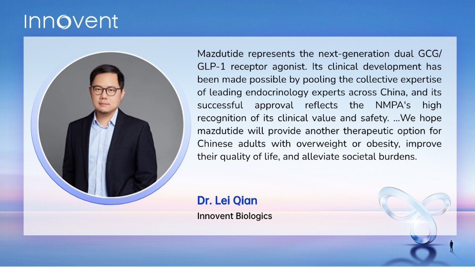 Innovent Announces Mazdutide, First Dual GCG/GLP-1 Receptor Agonist, Received Approval from China's NMPA for Chronic Weight Management en.prnasia.com/releases/globa…