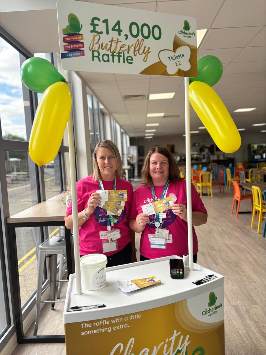 StCatherinesPre's tweet photo. You could win ยฃ14,000 while supporting local care ๐
Join our Butterfly Raffle
๐ Tickets ยฃ2
๐ฐ Jackpot: ยฃ14,000
Draw: 14th Sept at Longridge Soap Box
Buy online or in our shops
๐ https://t.co/eJs2ss8z9V
#ButterflyRaffle #40YearsOfCare #SupportStCatherines https://t.co/tvT6izGF6c