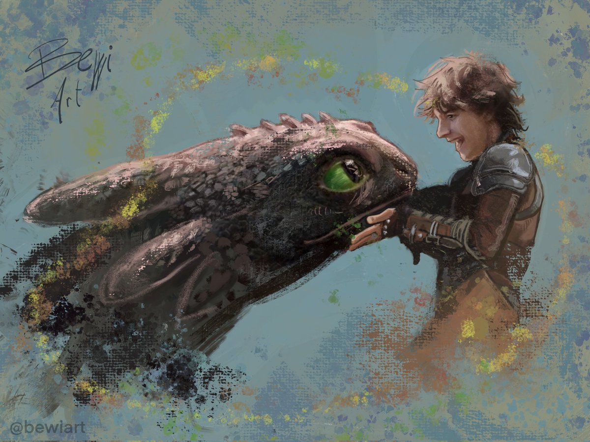 How to train your dragon fanart. 
I loved Hiccup and Toothless in the live action so much!! #HowToTrainYourDragon #Toothless #httydragon #Fanart